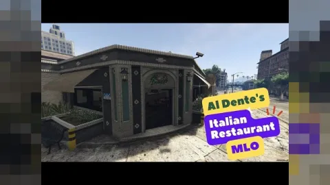 Aldente Restaurant MLO dining room and kitchen in a FiveM server