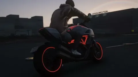 Animated Bike Diavel front view - FiveM motorcycle