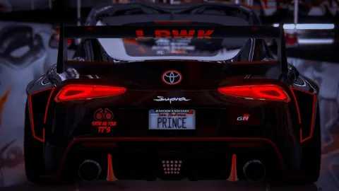 animated Toyota Supra FiveM vehicle shown in-game