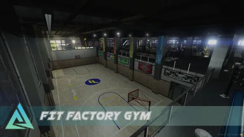 Aquiver Fit Factory Gym MLO - restaurant and business MLO for FiveM GTA 5 roleplay