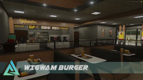 Aquiver Wigwam Burger Restaurant MLO interior view - FiveM restaurant and business MLO