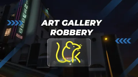 Art Gallery Heist FiveM robbery — crew stealing art from a gallery