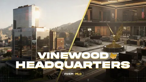 AshRigs Vinewood Police HQ MLO - police and sheriff MLO for FiveM GTA 5 roleplay