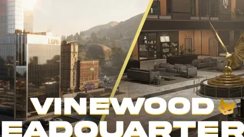 AshRigs Vinewood Police HQ MLO interior view - FiveM police and sheriff MLO