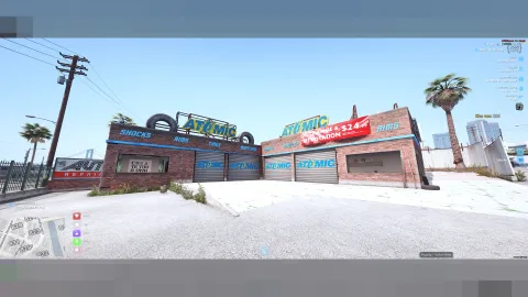 Atomic mechanic mlo garage with lifts, tools and service bays — FiveM MLO