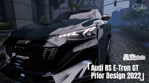 Audi RS E-Tron GT Prior widebody parked in Los Santos for FiveM — view 2