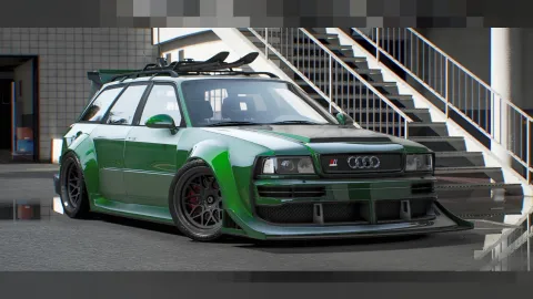 Audi RS2 Avant classic performance wagon parked on a FiveM street