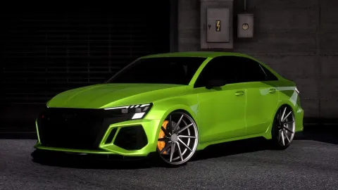 Audi RS3 Sedan sports saloon on a FiveM city street