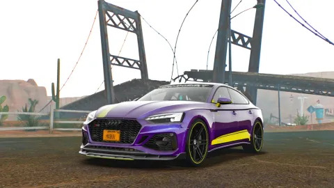 Audi RS5 Manhart tuner coupe parked on a FiveM server street