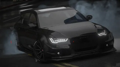 Audi RS6 DTM debadged FiveM widebody wagon add-on