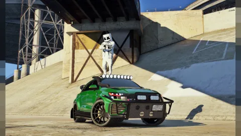 Audi RSQ8 Mansory widebody super-SUV for FiveM in a studio render