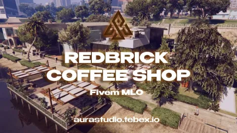 AuraStudio Redbrick Coffee MLO - restaurant and business MLO for FiveM GTA 5 roleplay