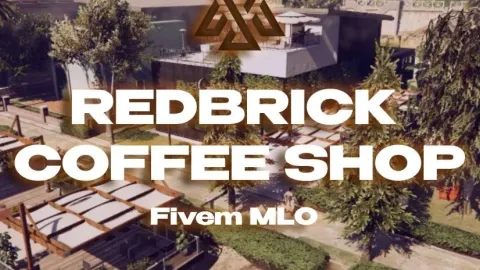 AuraStudio Redbrick Coffee MLO interior view - FiveM restaurant and business MLO