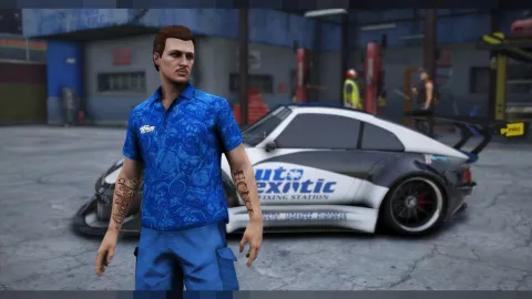 Auto Exotics clothes branded tuner uniform on FiveM freemode character
