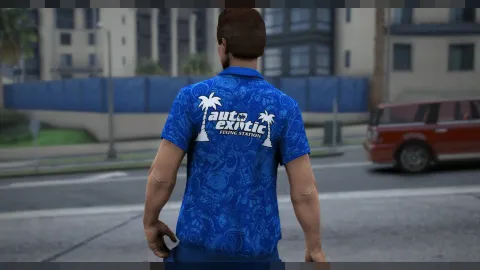 Auto Exotics clothes branded tuner uniform on FiveM freemode character — view 2