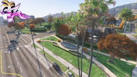 Autumn trees - client-side mod for FiveM GTA 5 roleplay