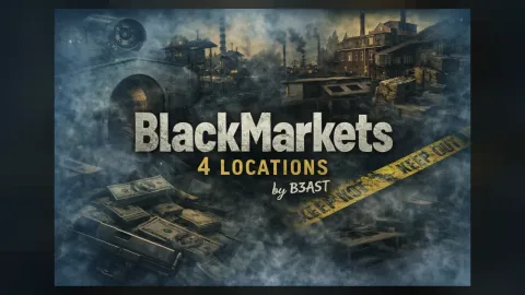 B3ast Blackmarkets MLO - gang and criminal MLO for FiveM GTA 5 roleplay