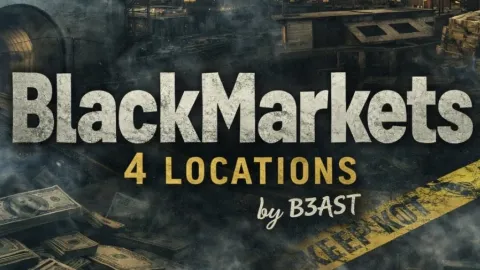 B3ast Blackmarkets MLO interior view - FiveM gang and criminal MLO