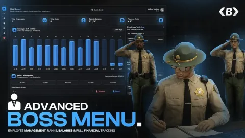Bablo Boss Menu - HUD script for FiveM GTA 5 roleplay