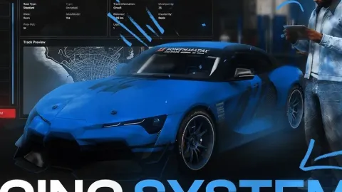 Bablo Racing System in-game UI - FiveM activities and minigames script