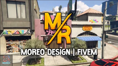 Bakery coffee mlo interior with display cases and seating in FiveM