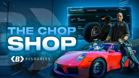 Chop shop mlo garage with lifts, tools, and stripped vehicle parts — FiveM MLO