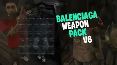 Balenciaga Weapons Pack V6 - weapon pack for FiveM GTA 5 roleplay