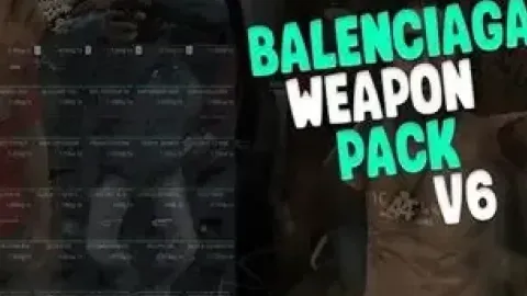 Balenciaga Weapons Pack V6 preview - FiveM weapon pack