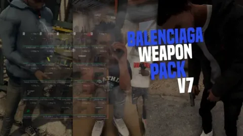 Balenciaga Weapons Pack V7 - weapon pack for FiveM GTA 5 roleplay