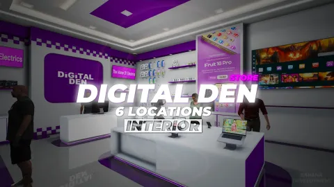Banana Dev Digital Den MLO 6 Locations - fire station MLO for FiveM GTA 5 roleplay