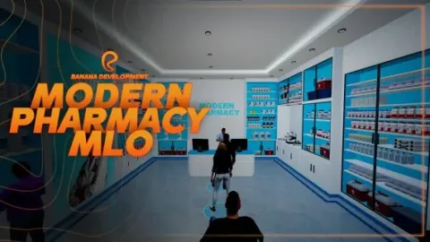 Banana Dev Modern Pharmacy MLO 4 Locations - hospital and ems MLO for FiveM GTA 5 roleplay