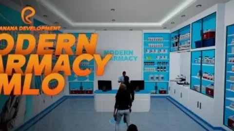 Banana Dev Modern Pharmacy MLO 4 Locations interior view - FiveM hospital and ems MLO