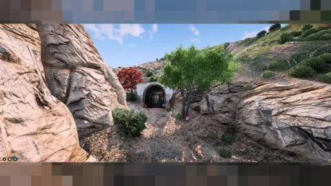 Hillside buildings of a mountain complex MLO in FiveM