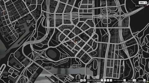 Barbershop NUI menu showing hair styling preview in FiveM — view 2