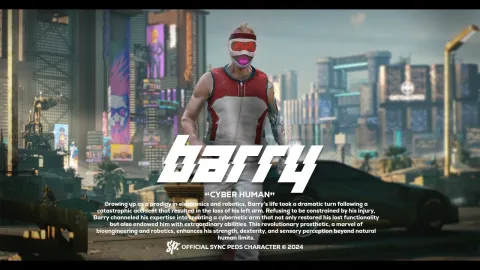 Barry Cyber Human cyber human ped shown in-game for FiveM