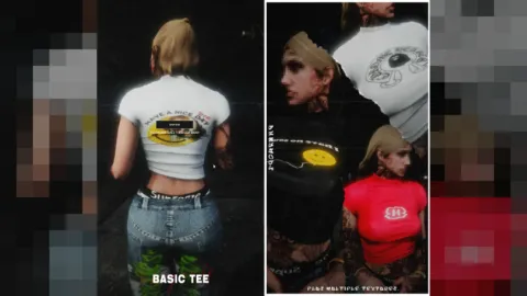 Basic tee on a FiveM MP Male character