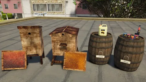 Beehive props pack hives and frames for FiveM roleplay