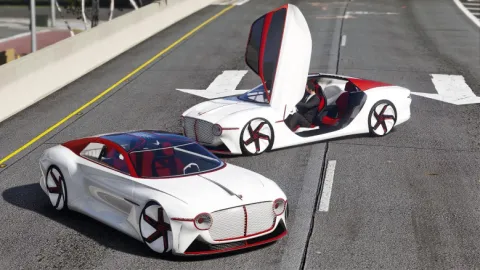 Bentley EXP 100 GT concept grand tourer for FiveM viewed from the front