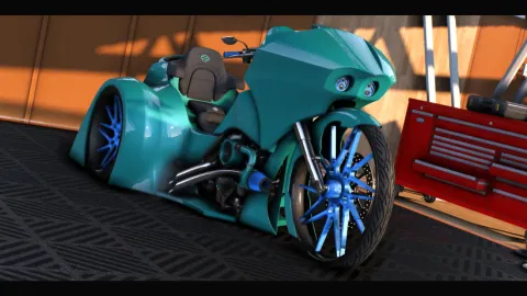 Bike BAGGER TRIKE 2019 Debadged GodzGift - motorcycle for FiveM GTA 5 roleplay