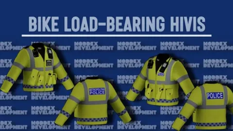 Bike Hivis Load Bearing Jacket Moddex - clothing pack for FiveM GTA 5 roleplay