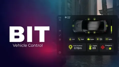 Vehicle control menu managing doors and engine in FiveM