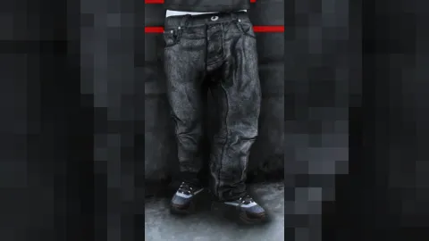 Black jeans denim pants shown on a FiveM freemode character