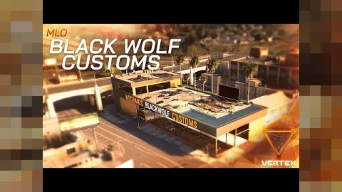BlackWolf Customs mechanic garage interior for FiveM