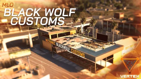 BlackWolf Customs mechanic garage interior for FiveM — view 2