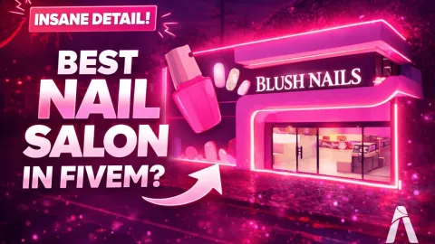 Nail salon MLO interior with manicure stations and seating — FiveM MLO