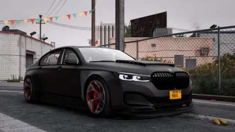 BMW Alpina B7 executive super-saloon parked on a FiveM city street