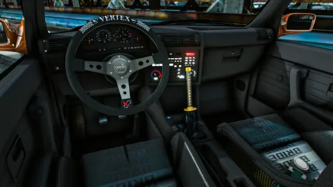 BMW M3 E30 classic add-on car for FiveM on a city street — view 2