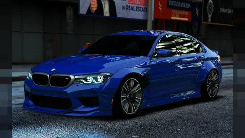 BMW M5 F90 add-on sports sedan for FiveM in the city