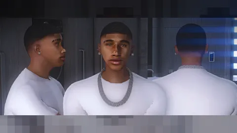 Boosie Fade hair on a FiveM MP Male character