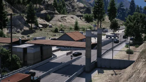 Border patrol checkpoint MLO with patrol station in FiveM